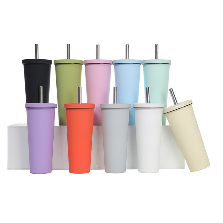 Unisex To-Go drinking mug with strong insulation and stainless steel straw Kalsten