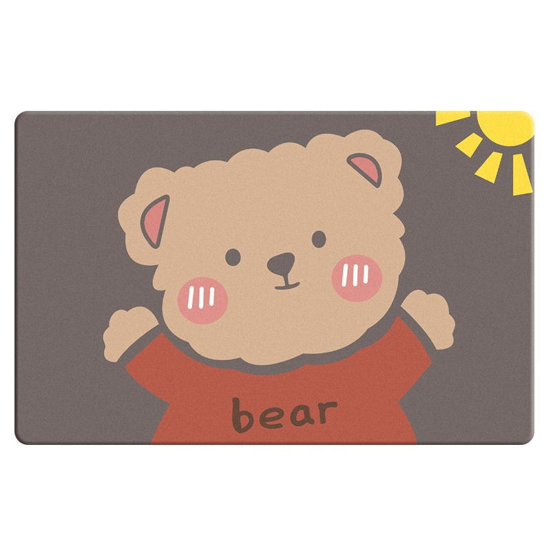 Cute Bear-Themed Bath Mat