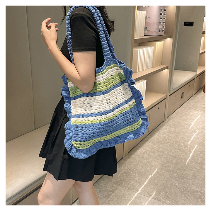 Ruffled Tote Bag