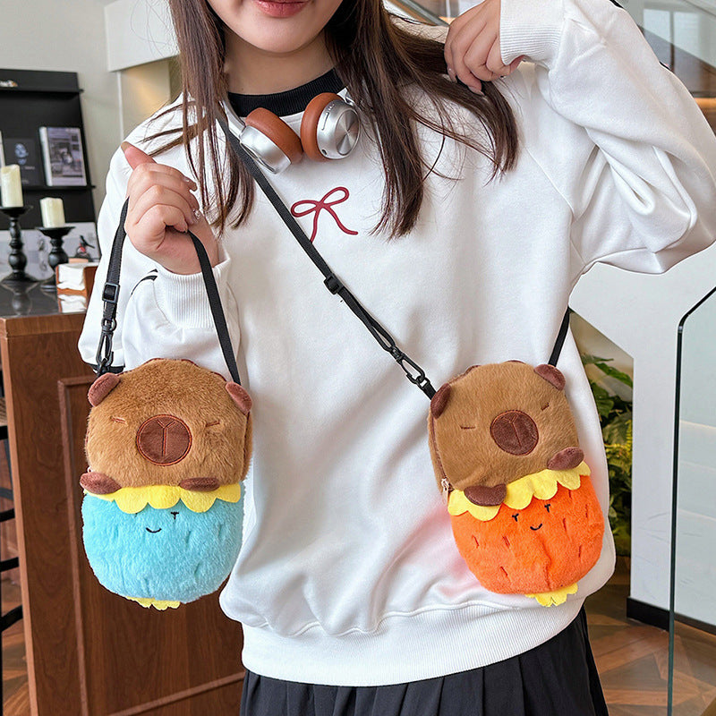 Plush Shoulder Bag with Cute Dessert Design Kalsten