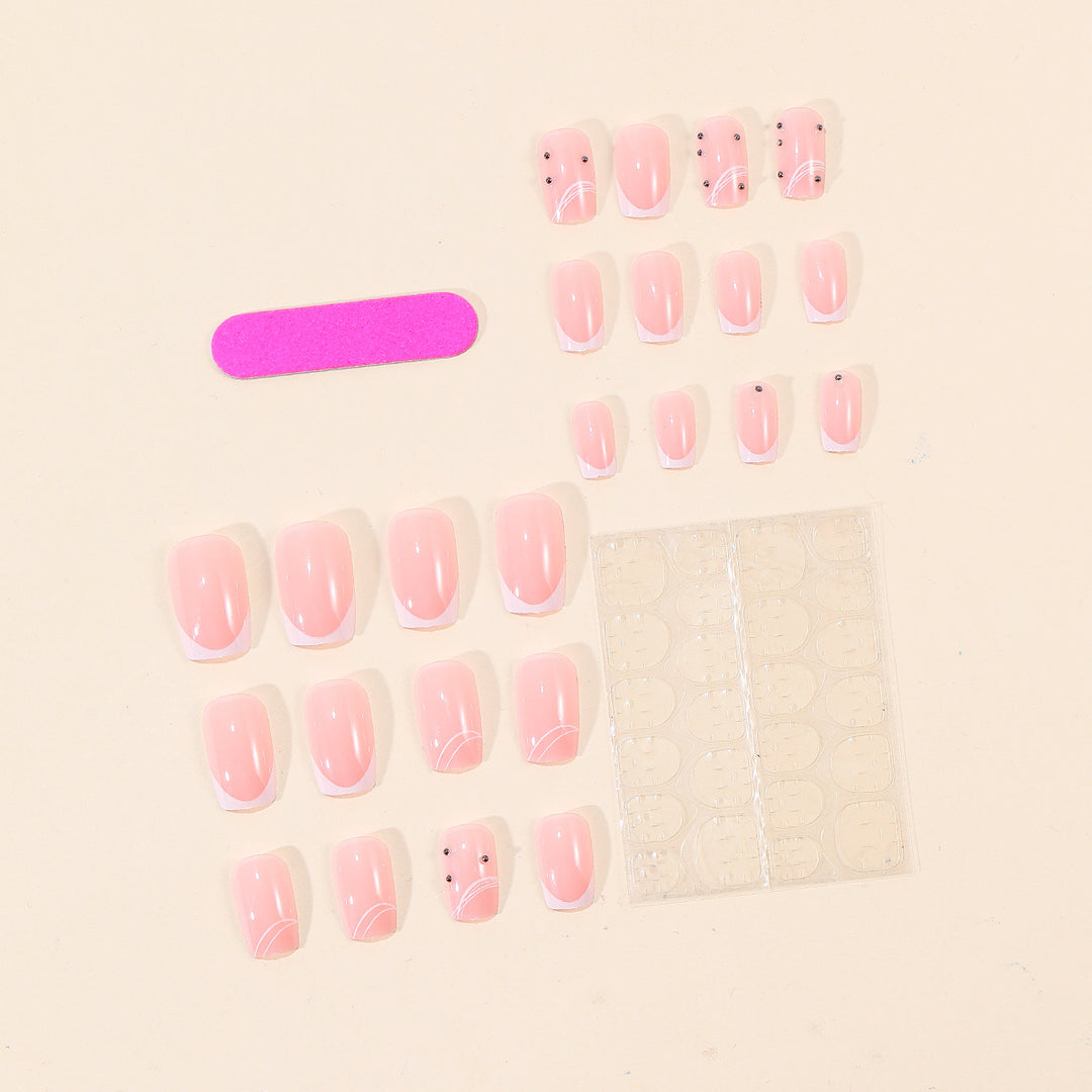 Elegant French Tip Nail Art Set Kalsten