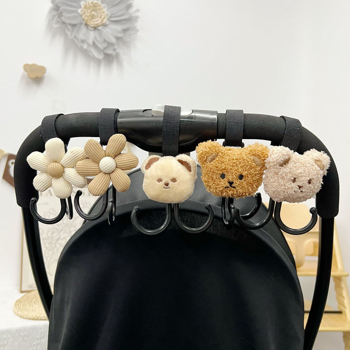 Plush Bear Bag Charm with Elastic Loop Attachment