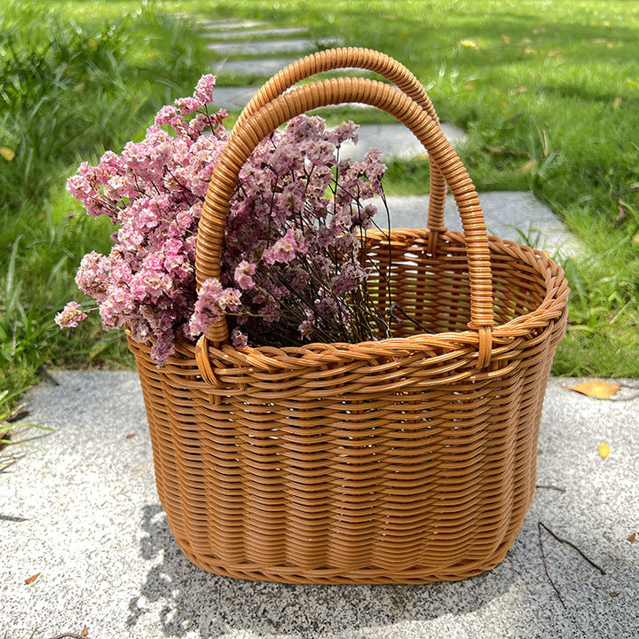 Stylish Handwoven Wicker Picnic Basket Kalsten