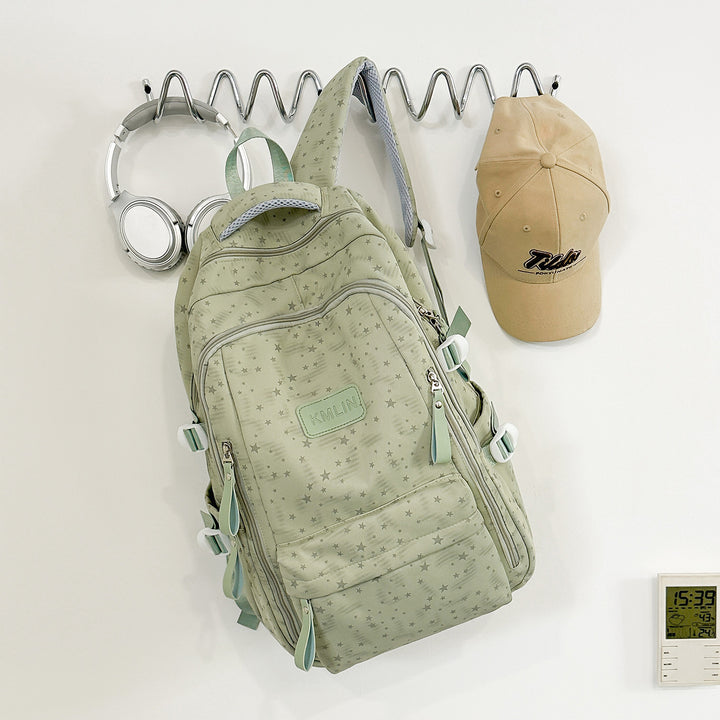 Stylish Multi-Pocket Star-Embellished Backpack Kalsten