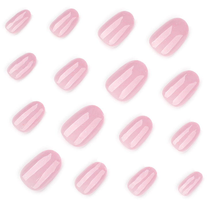 Artificial nail extensions with glitter accents Kalsten