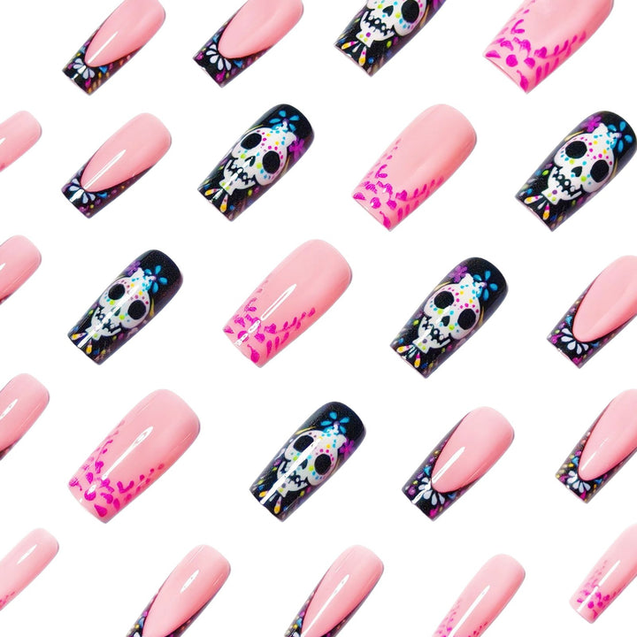 Artistic Skull Design Nail Art Kalsten