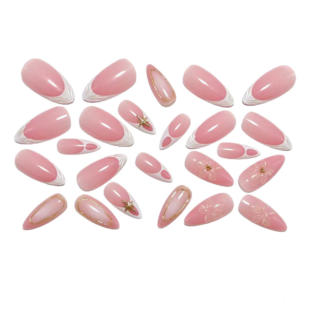 Elegant artificial nails with floral accents Kalsten