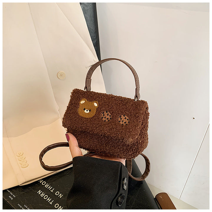 Plush Crossbody Bag with Cute Animal Design Kalsten