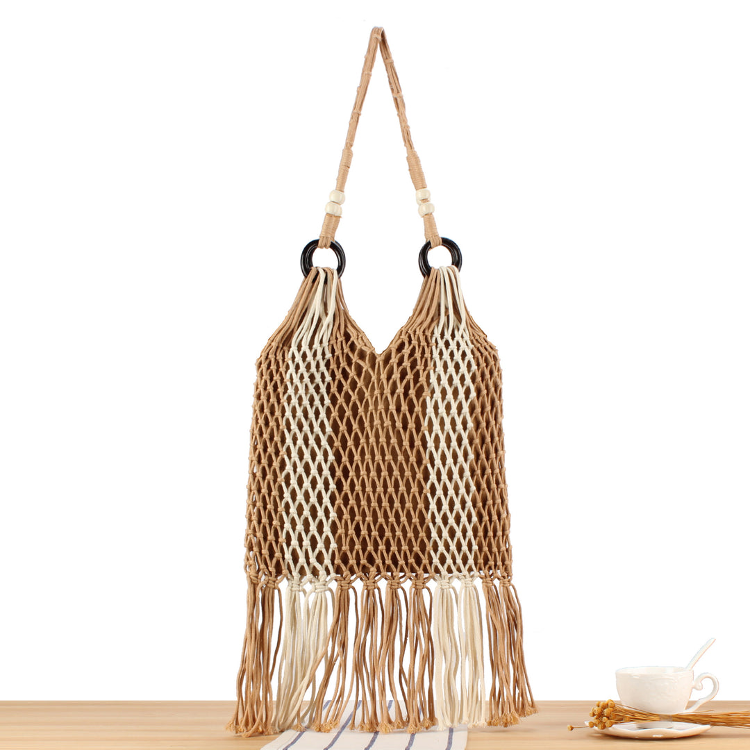Net shopper with fringe accents Kalsten