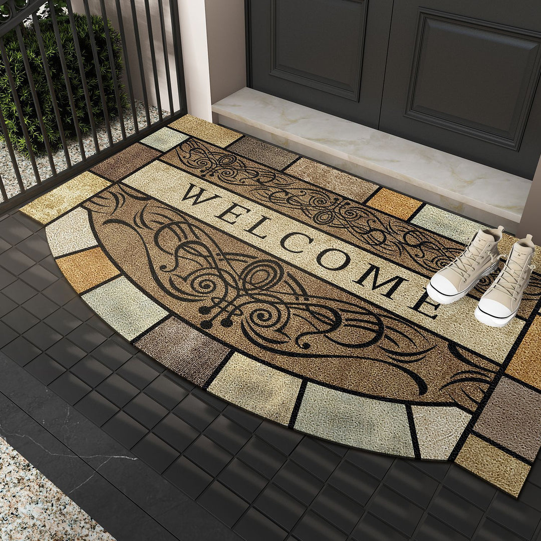 Cheerful Bird-Themed Welcome Mat