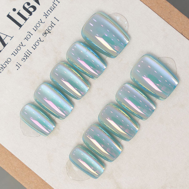 Stylish Press-On Nail Set with Iridescent Finish Kalsten