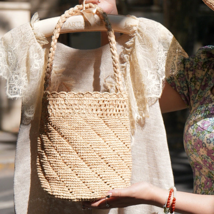 Handmade basket bag with unique weaving Kalsten