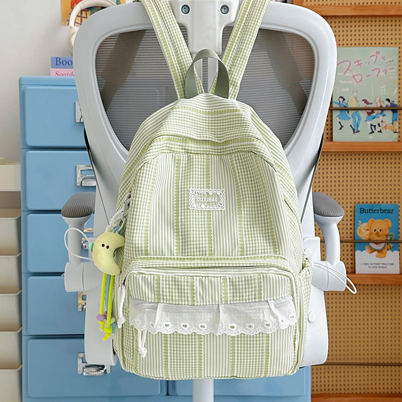 Cute Plaid Design Backpack Kalsten