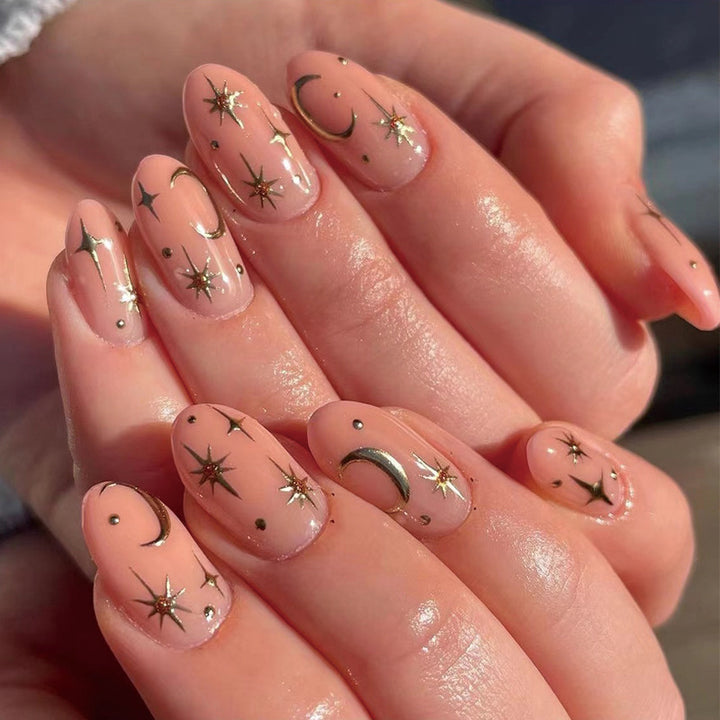 Celestial Themed Nail Art Enhancements Kalsten