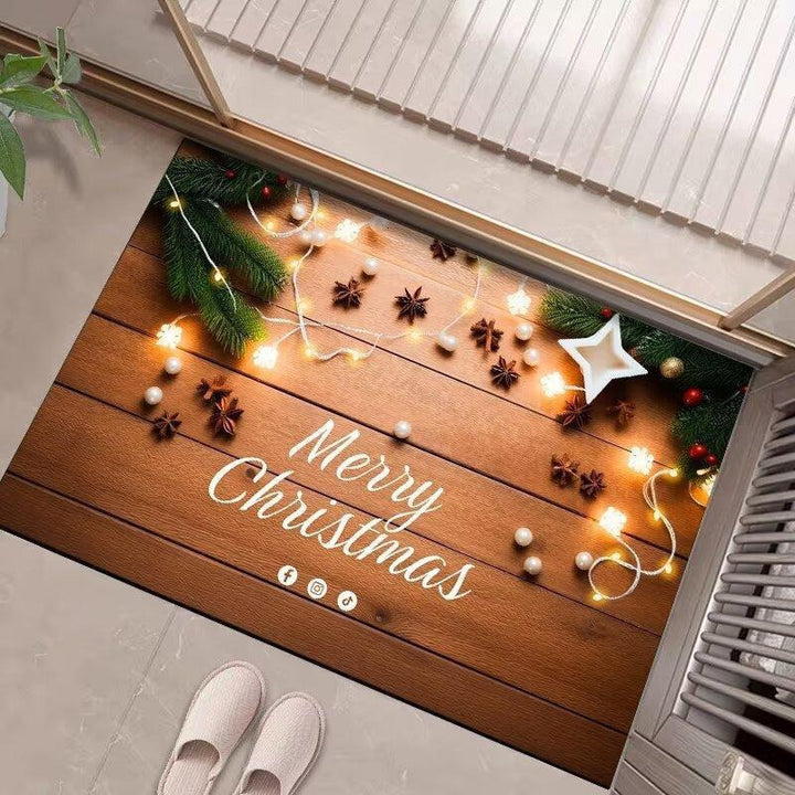 Festive Christmas-Themed Entrance Mat