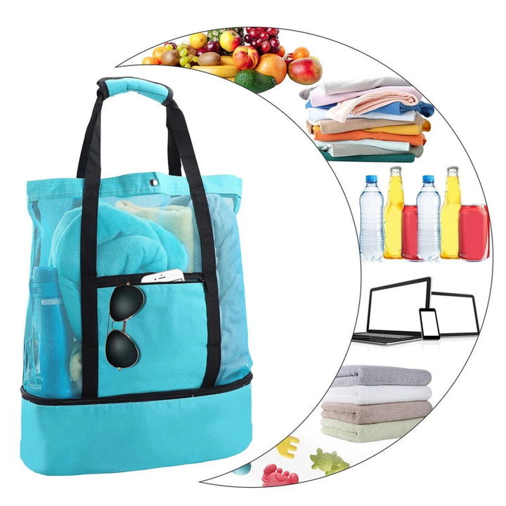 Unisex Spacious Square Shopping Bag with Insulated Interior Compartment Kalsten