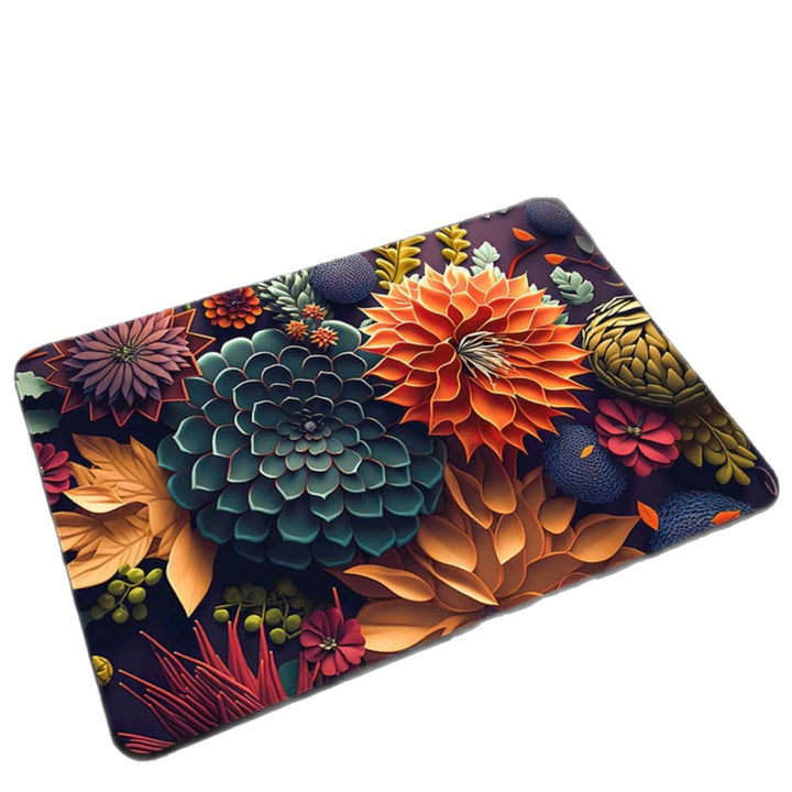 Floral Design Bath Mat