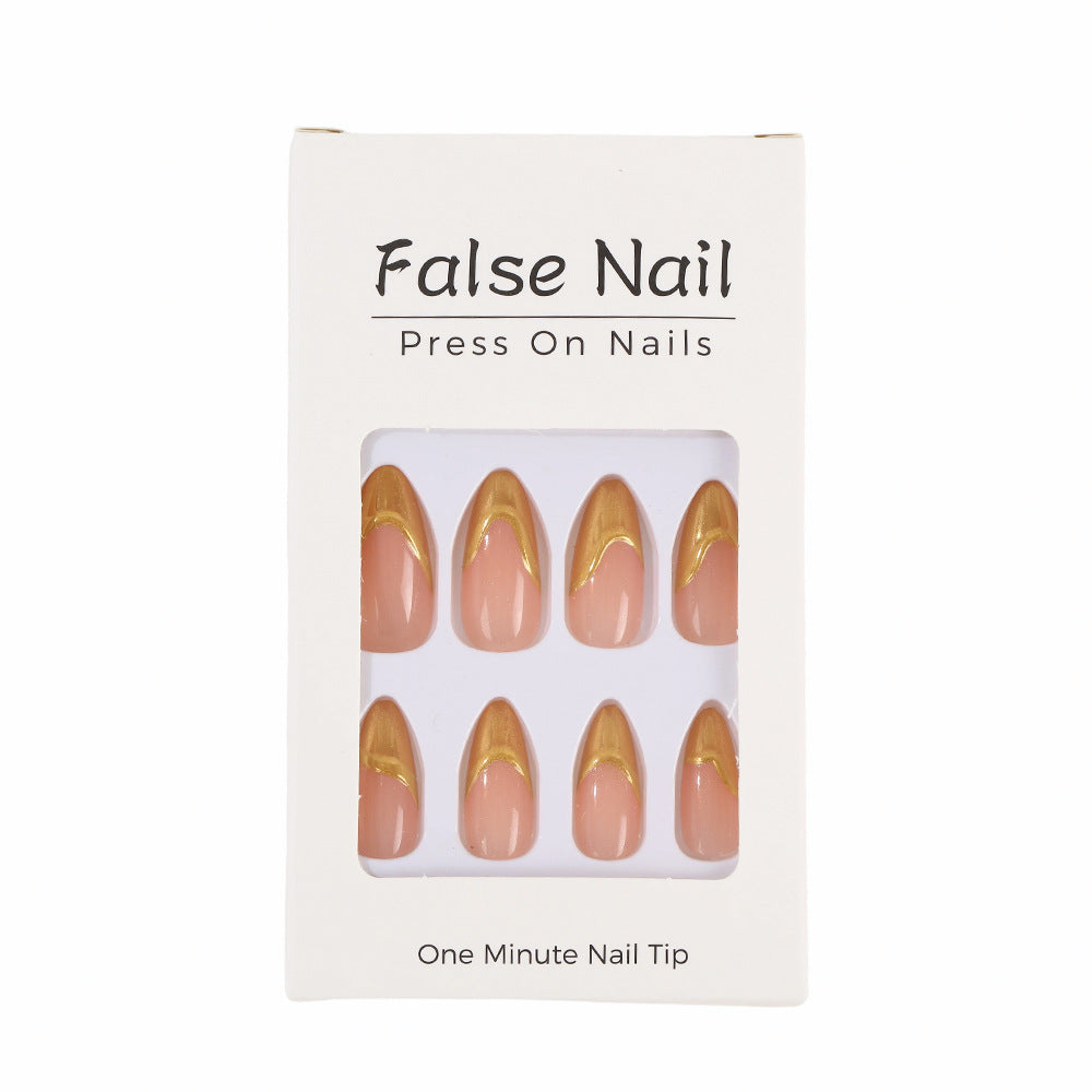 Artificial nails with elegant gold accent Kalsten