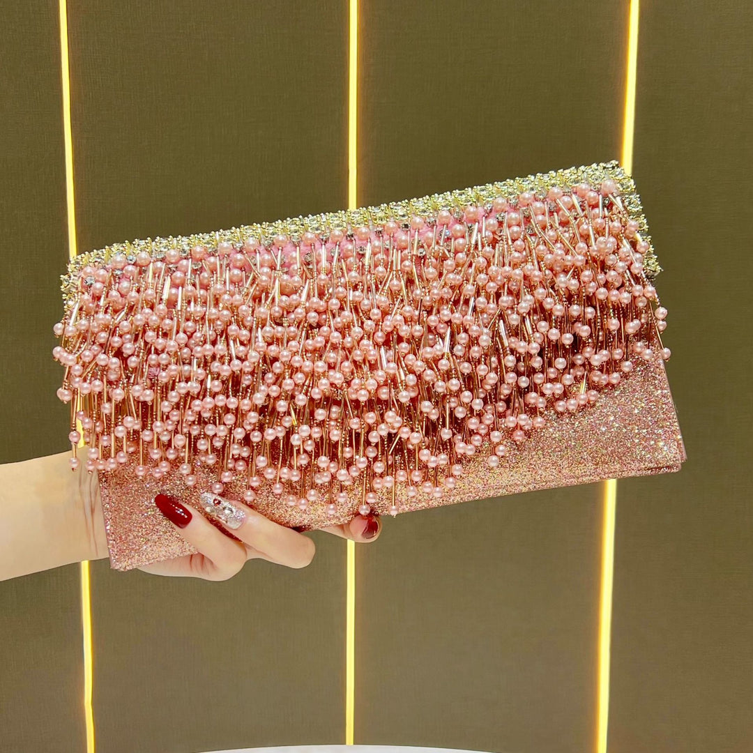 Beaded Fringe Evening Clutch
