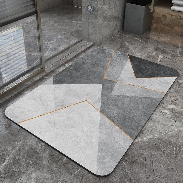Modern Geometric Bath Mat Kalsten