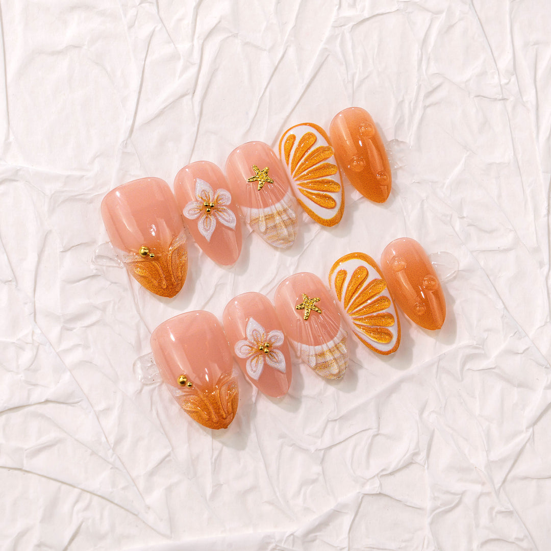 Tropical Fruit-Inspired Press-On Nail Set