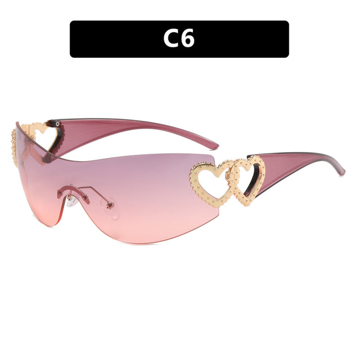 Ladies Fashion Sunglasses with Heart Applications Kalsten