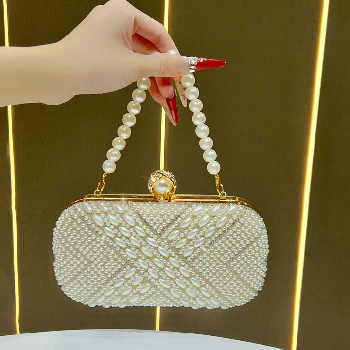 Pearl-Embellished Evening Handbag