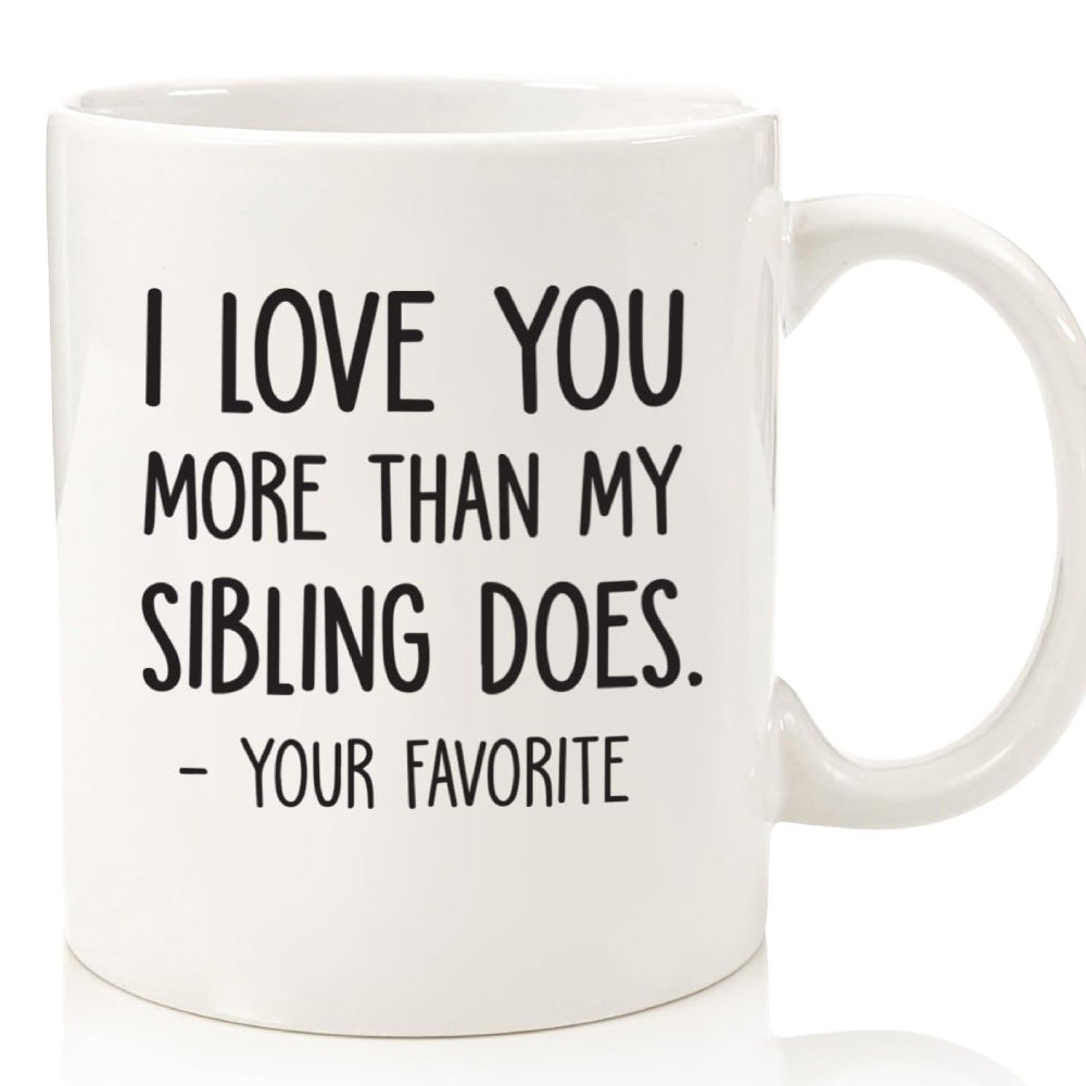 Large Dishwasher-Safe Stoneware Statement Coffee Mug With Oversized C-Handle And Humorous "Great Job Mom" Typographic Print
