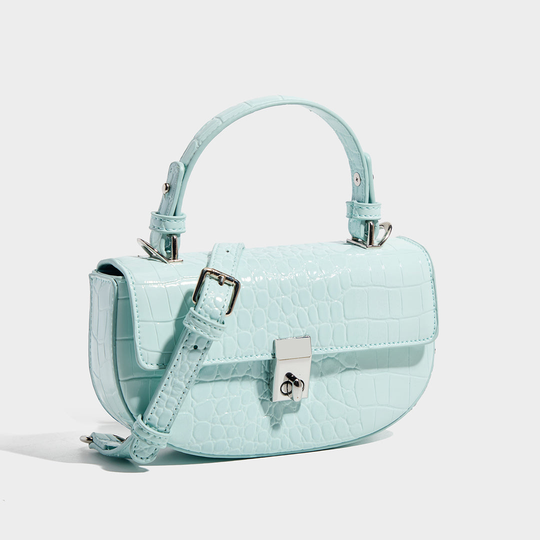 Crocodile Embossed Mini Handbag