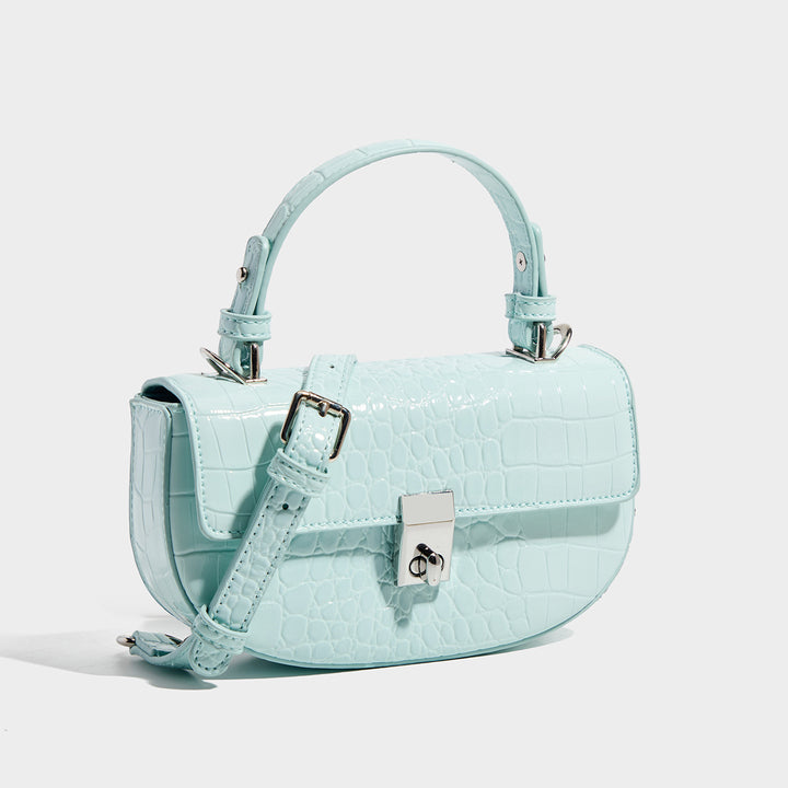 Crocodile Embossed Mini Handbag