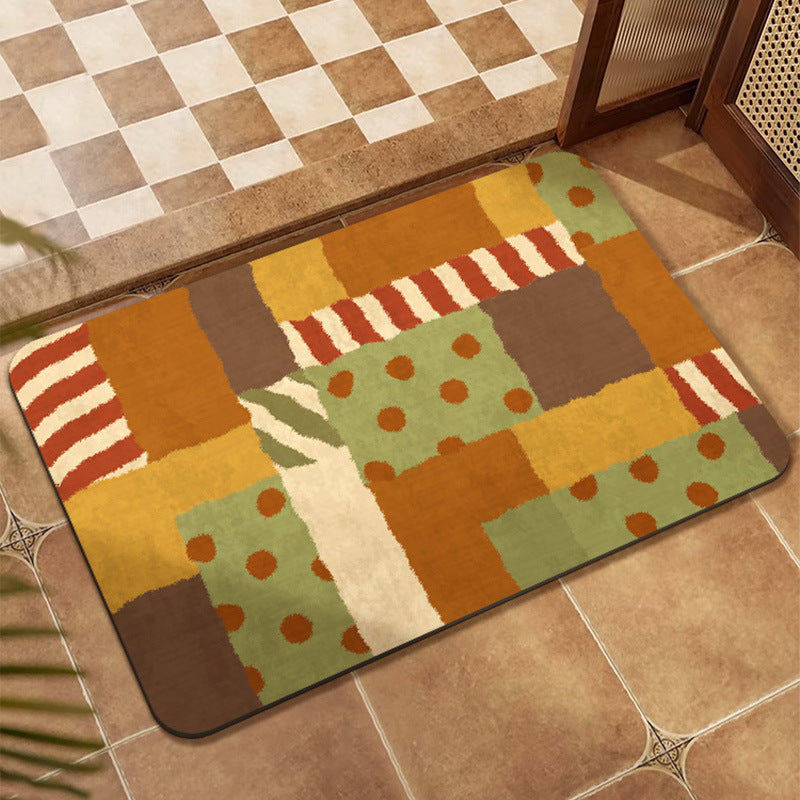 Colorful Patchwork Design Floor Mat Kalsten