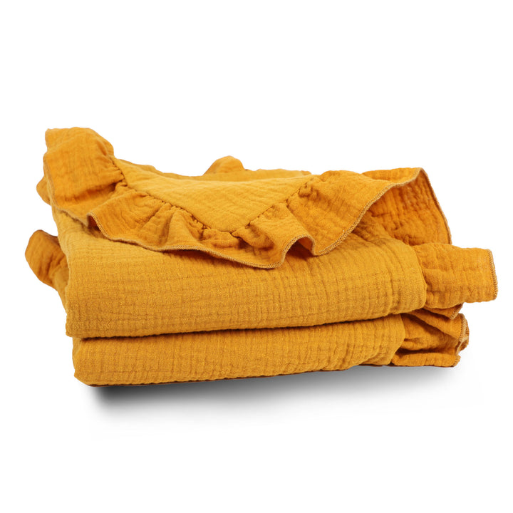 Soft Muslin Blanket with Ruffled Edges kalsten