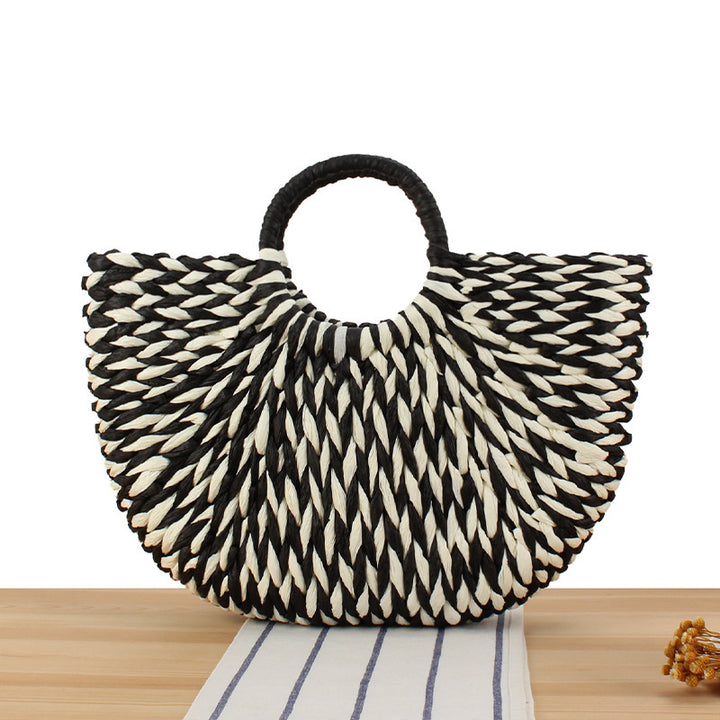 Braided Beach Bag with Ergonomic Handle Kalsten