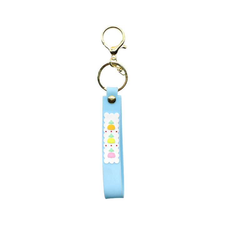 Unisex keychain made of durable silicone with playful design Kalsten