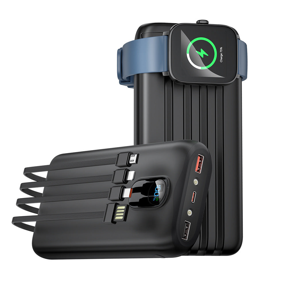 Power bank with integrated charging cables and LCD display Kalsten