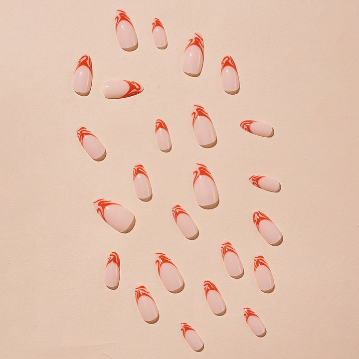 Artificial nails with creative flamingo pattern Kalsten