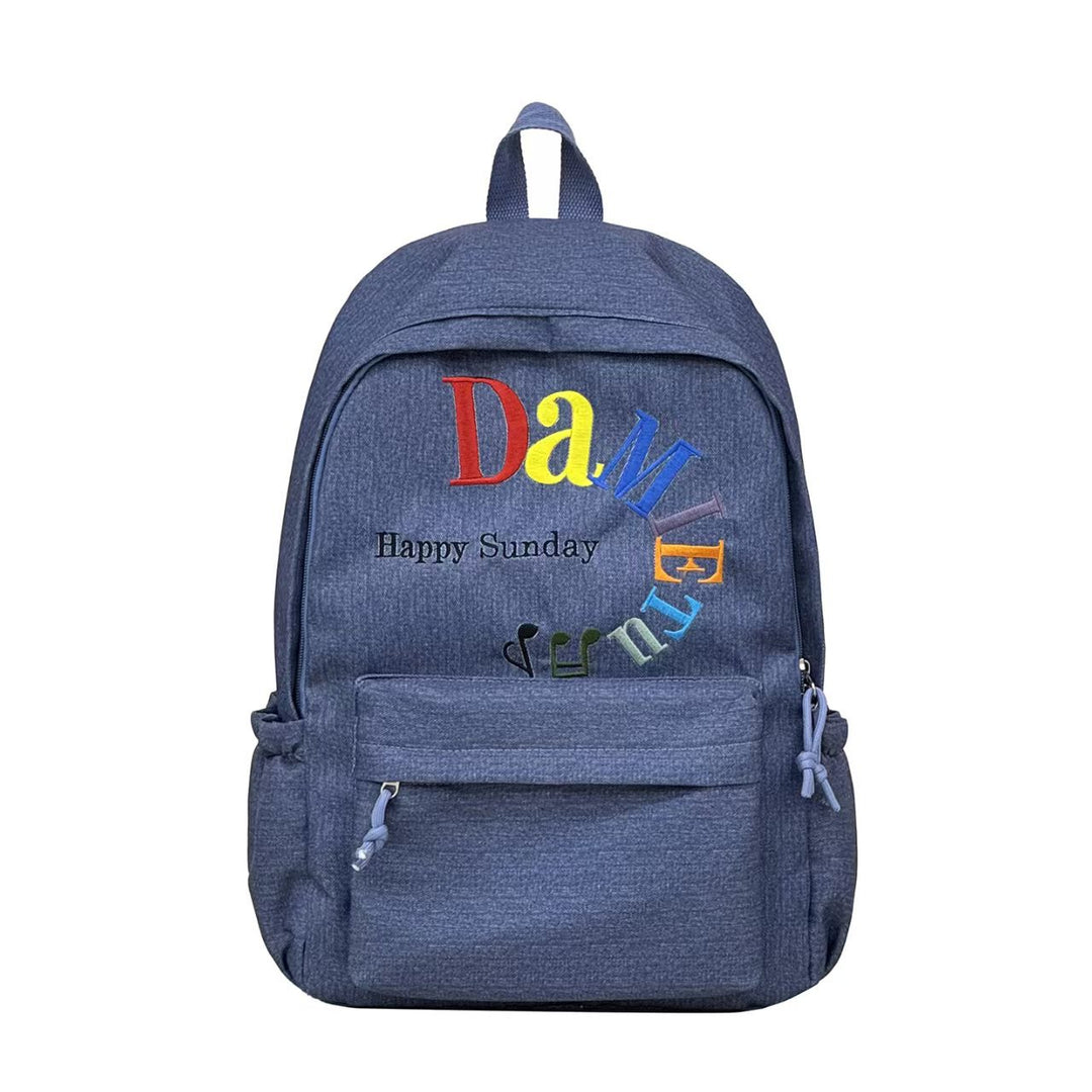 Colorful Embroidered Casual Backpack Kalsten