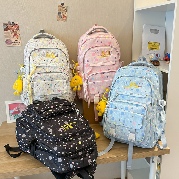 Playful Polka Dot School Backpack Kalsten