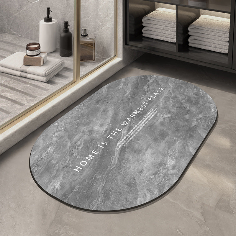 Stylish Inspirational Phrase Bath Mat