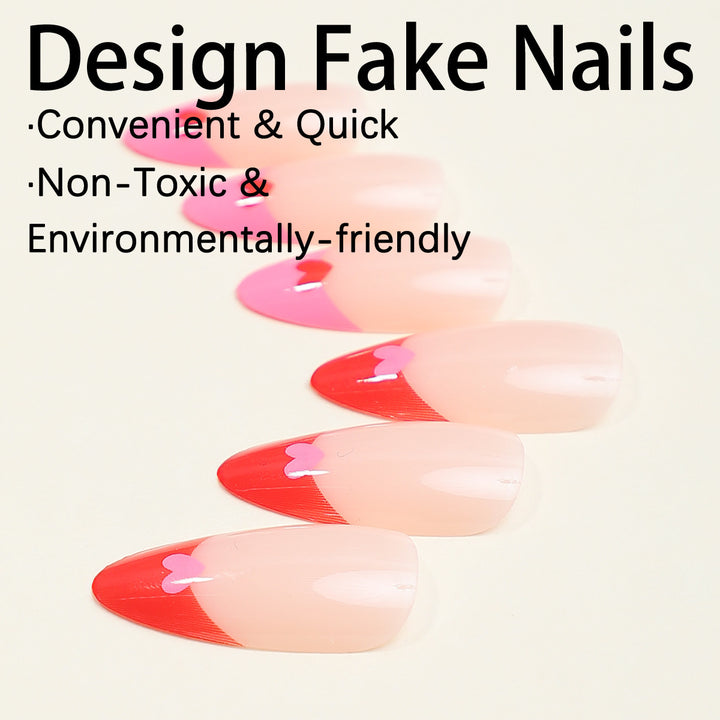 Nail art set with heart design Kalsten