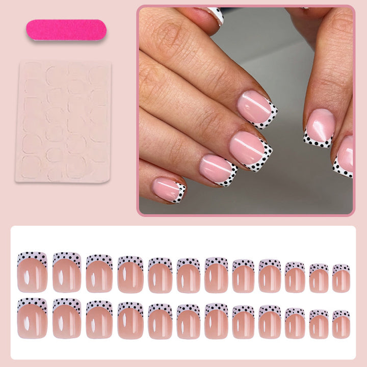 Artificial nail set with elegant dots and high-gloss accents Kalsten