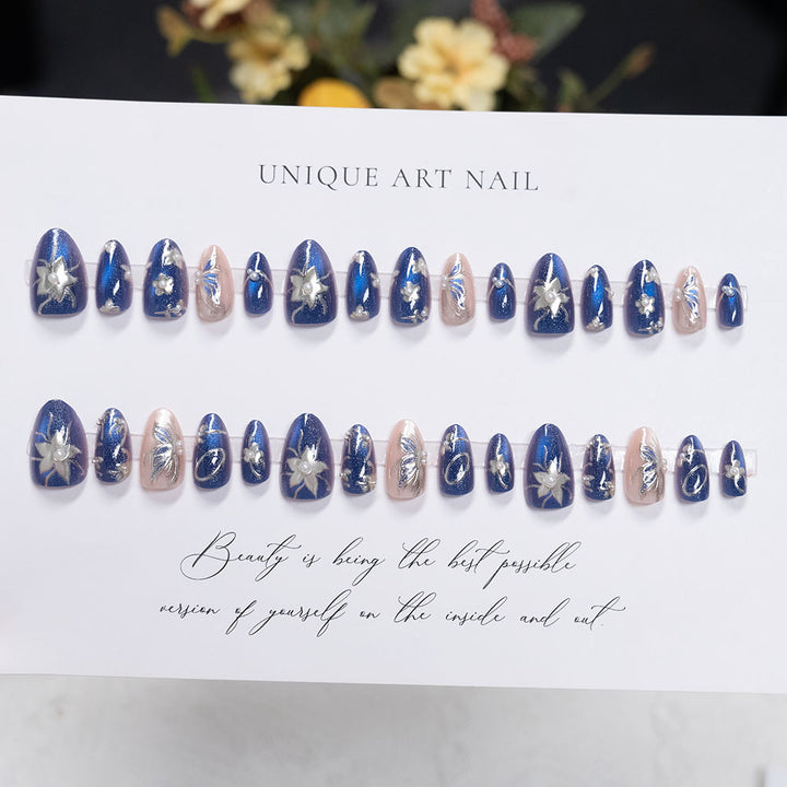 Artful 3D Floral Nail Design