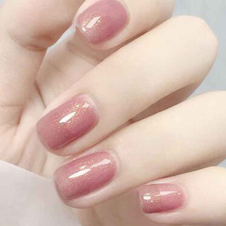 Glittery Gel Press-On Nails Kalsten