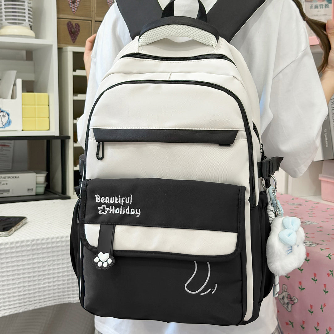 Cute Illustrated Patterned Backpack Kalsten