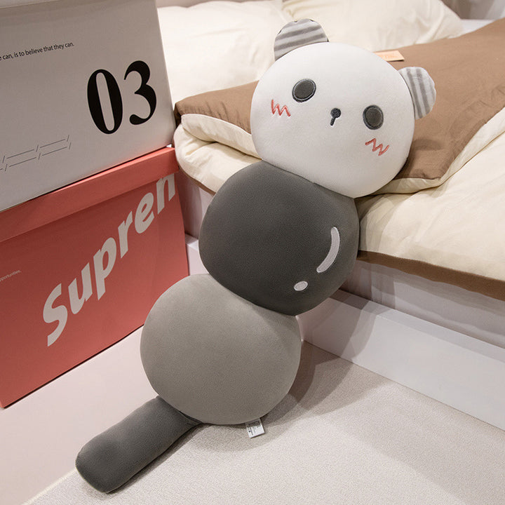 Extra soft plush body pillow in dango-shaped frog design