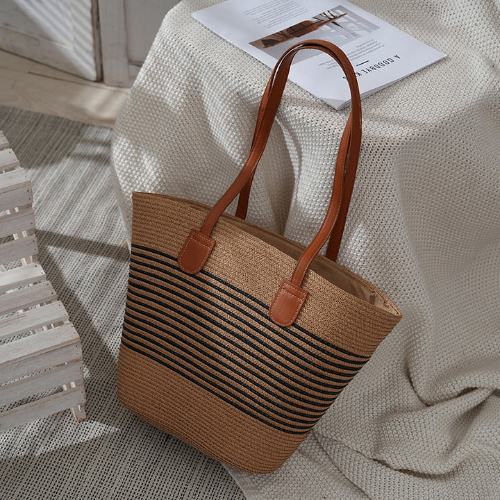 Basket bag with leather handles Kalsten