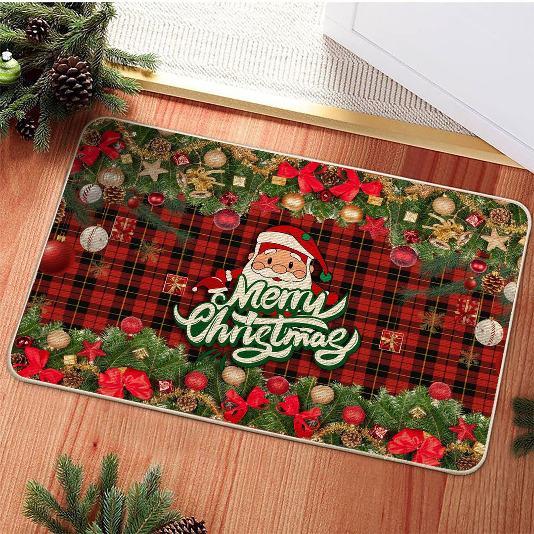 Christmas-Themed Cat Design Welcome Mat Kalsten