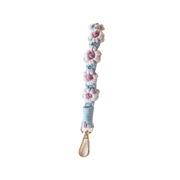 Macrame Keychain Holder with Floral Design Kalsten