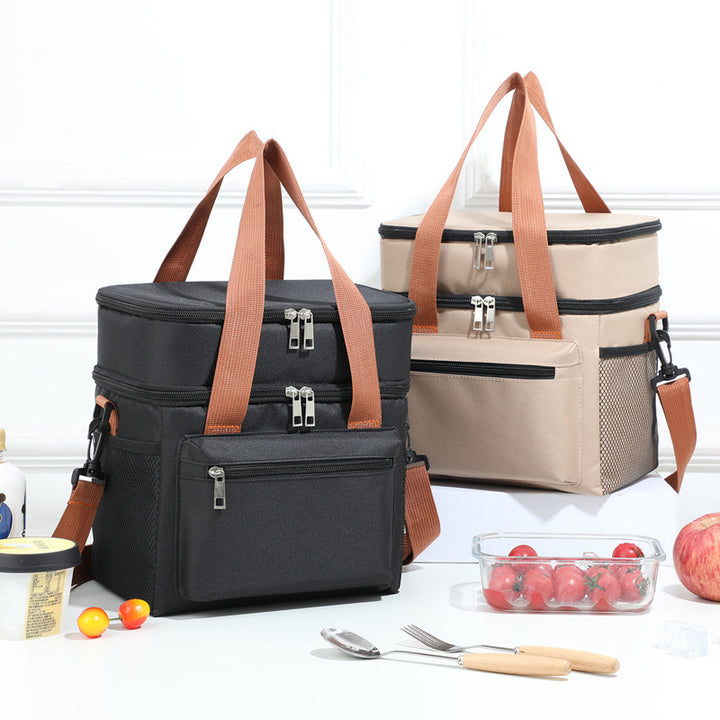 Insulated Multi-Compartment Lunch Cooler Tote