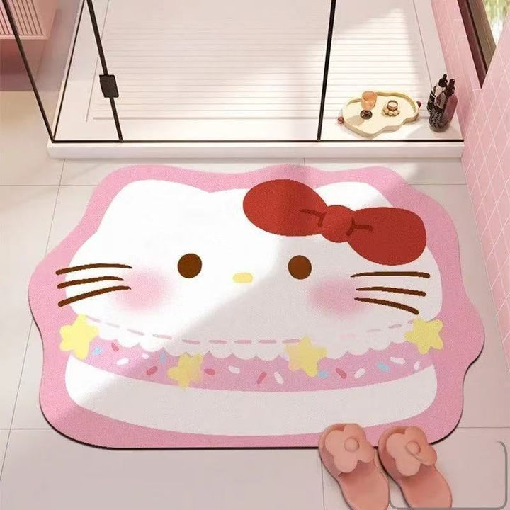 Playful Cartoon Character Bath Rug Decor